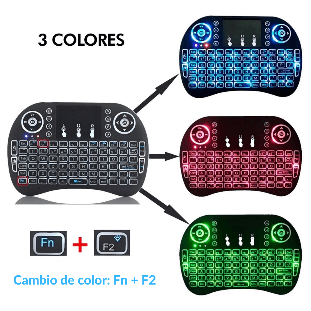 Mini Teclado Inalámbrico Retroiluminado